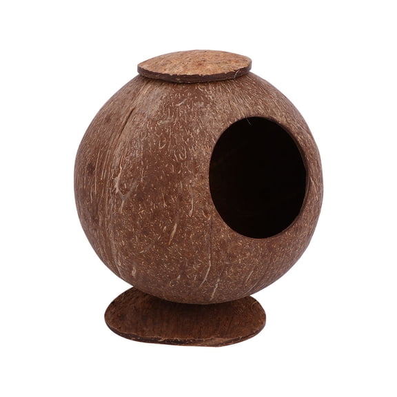 FOMIYES Desktop Coconut Shell Pet Nest Brown Durable Natural Hamster Squirrel Bird Sleeping Bed