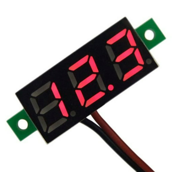 FOMIYES Red LED Digital Voltmeter Panel for Dc Voltage Monitoring with Fast Refresh and Protection