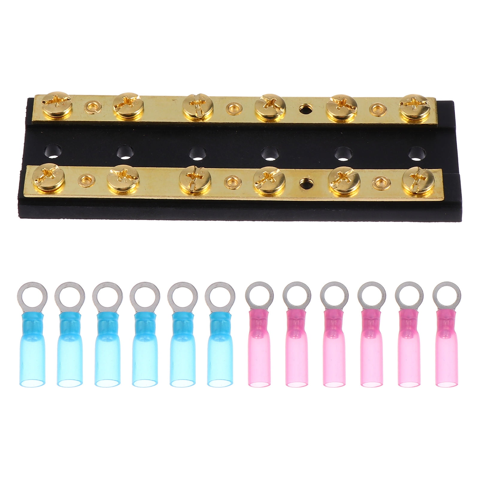 FOMIYES Bus Bar Block Assorted Color Nylon Base Brass Bolts for Car ...