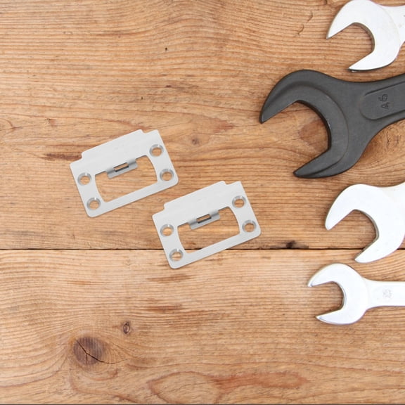 FOMIYES Door Strike Plate Extender 1Set Silver Impact Distribution Construction Alignment Accuracy