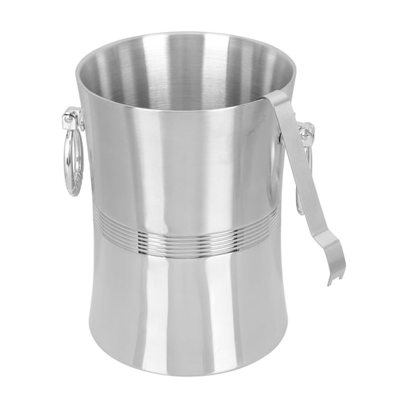 FOMIYES Ice Serving Bucket Stainless Steel Silver 1Set
