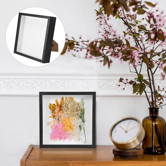 FOMIYES Black Dried Flower Frame with Density Board for Wall Or Tabletop Display