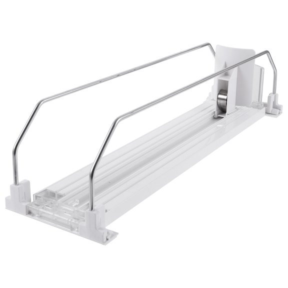 FOMIYES Drink Pusher White ABS Supermarket Shelf Organizer Easy Access