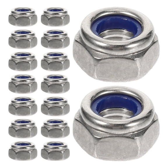 FOMIYES Drive Nuts Set for Fastening 304 Stainless Steel and Nylon Replacement Nuts M 6 100pcs