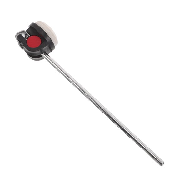 FOMIYES Alloy Handle Red Felt Bass Drum Beater for Drum Pedal
