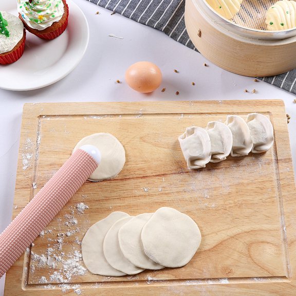FOMIYES Dumpling Rolling Pin Non Stick Surface for Bread and Noodle Making
