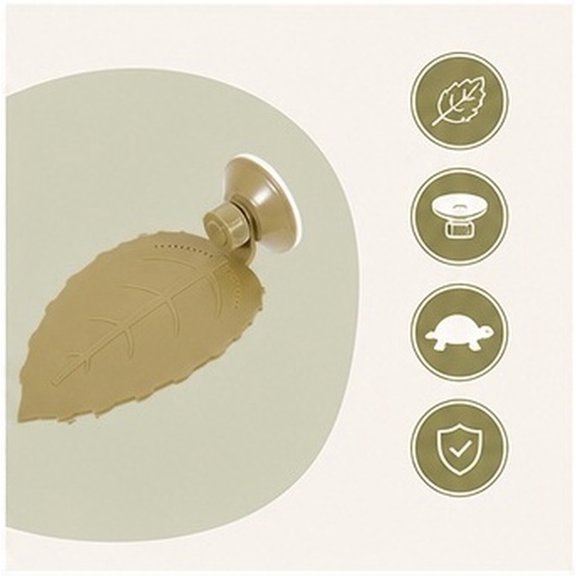 FOMIYES ABS Khaki Turtle Floating Platform with Realistic Leaf Ramp for Home Habitat