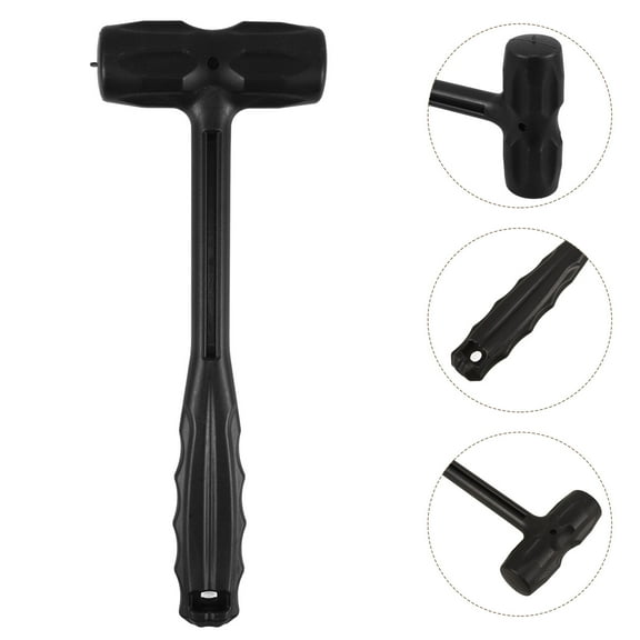 FOMIYES Durable Plastic Mallet for DIY Projects ShockAbsorbing Design Lightweight and Portable Black 16 oz