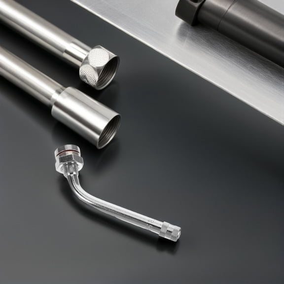 FOMIYES Durable Plated Silver Metal Valve Stem for Tires Ensures Stable Air Pressure and Safety