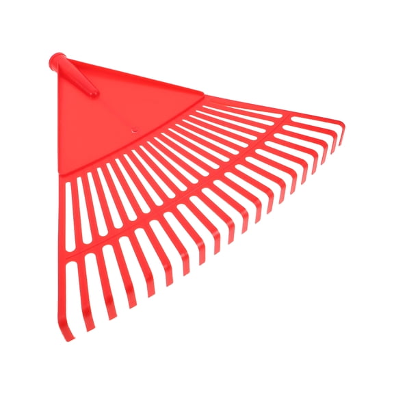 FOMIYES P20 Red Plastic Garden Rake for Leaves and Pine Needles