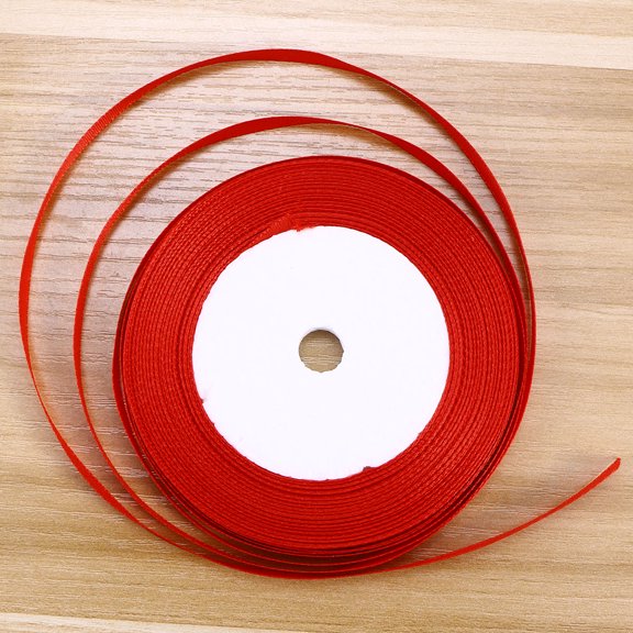 FOMIYES Durable Red Silk Ribbon Roll for Wedding Decor Crafting Hairbows and DIY Projects