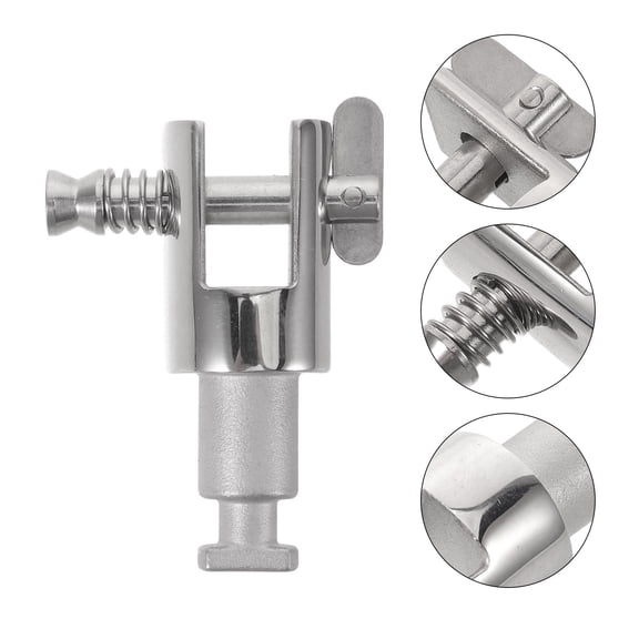 FOMIYES Stainless Steel Bimini Top Hinge, Plated Silver, Durable Marine Grade, Quick Release, for Boats