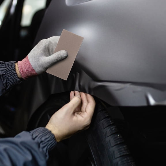 FOMIYES Easy Install Grey Car Fiber Wrap Film for Interior Dashboard and Trim Modification