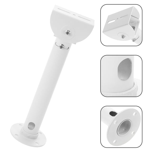 FOMIYES Easy Install White Security Camera Wall Mount Bracket with Adjustable Angle for Outdoor Use