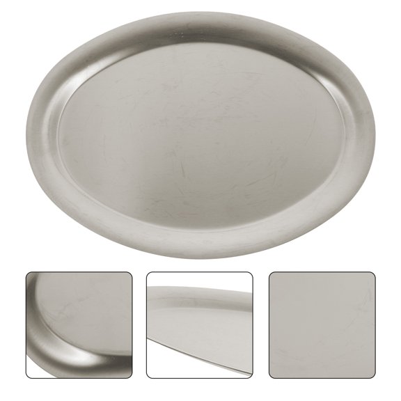 FOMIYES Egg Shape Stainless Steel Plate for Restaurant Hotel Serving