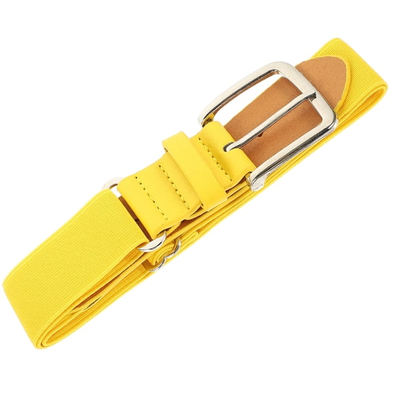 FOMIYES Elastic Baseball Belt for Adults in Yellow with Sliding Regulator for Reliable Fit