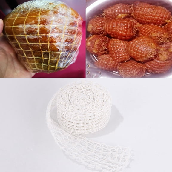 FOMIYES Elastic White Polyester Sausage Netting Roll for Meat Cooking and Home Use