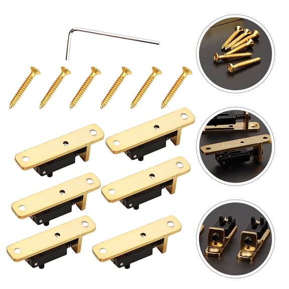 FOMIYES Electric Guitar Bridge Metal Assorted Color for Guitar Use 3Pcs