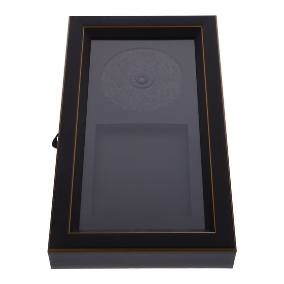 FOMIYES Elegant Black Cd Frame for Wall Hanging and Desktop Display with High Transparency
