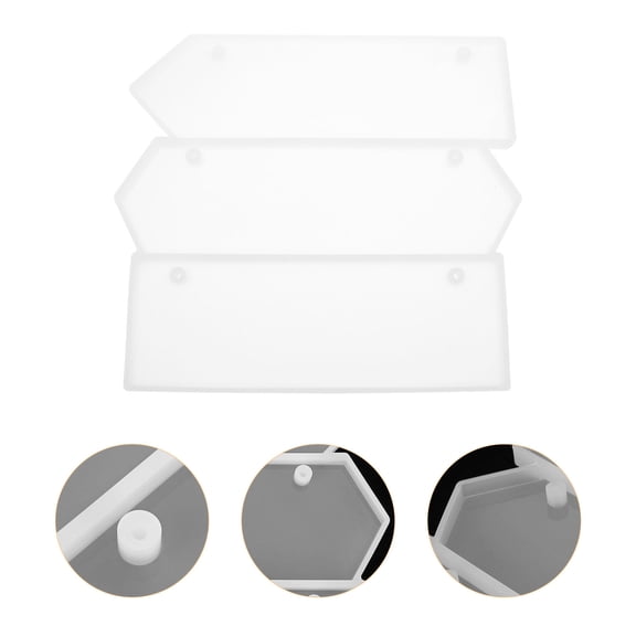 FOMIYES clear silicone mold Three-Layer Door Plate And Garden Sign Casting Form