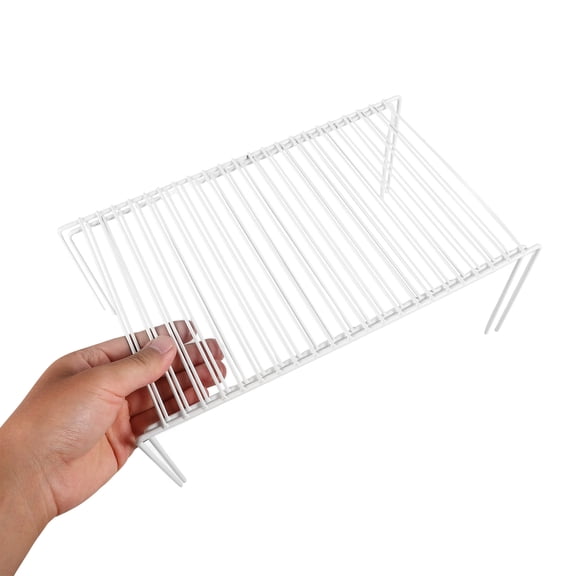 FOMIYES Expandable Iron Wire Rack Kitchen Shelf Organizer Set, Stackable Cabinet & Counter Storage Solution for Home