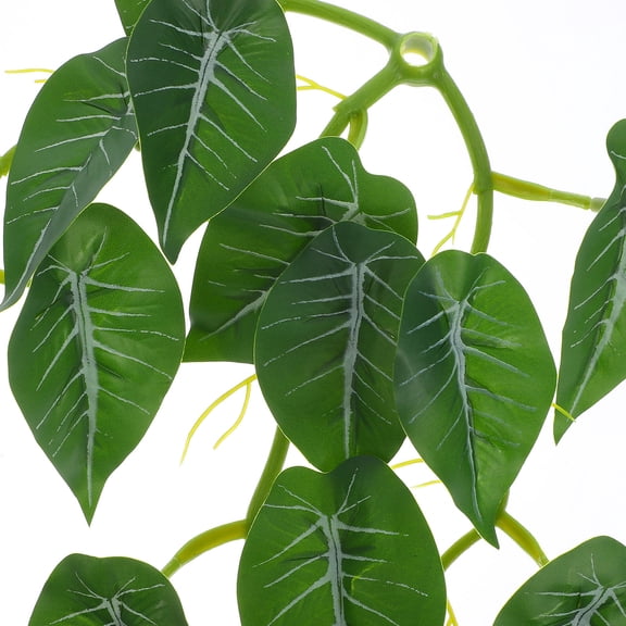 FOMIYES Fake Reptile Plants Abs Green Vines For Turtle Tank Enhancement 1Pcs