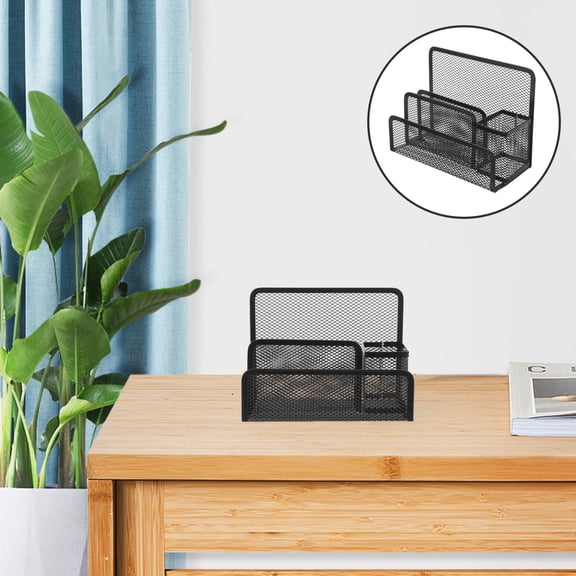 FOMIYES Black File Folder Organizer for Desk and Bookshelf, Desktop Document Holder, Office Storage and Filing Solution