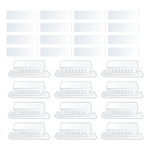 FOMIYES File Folder Tabs Transparent PVC Filing Tabs 1Set for Home Office School Organizing 3.15X1.18X0.12In