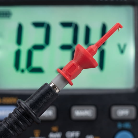 FOMIYES 30056A Red 2mm Needle Probe Hook Clip Multimeter Test