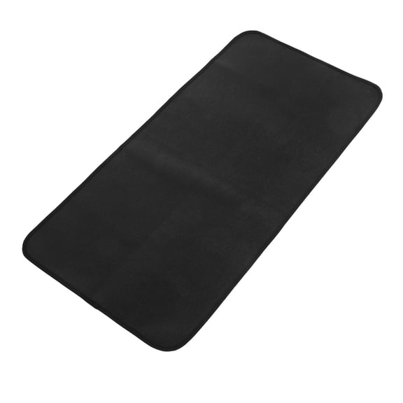 FOMIYES Heat Resistant Black Grill Deck Protector Mat for Outdoor Grilling and Lawn Protection