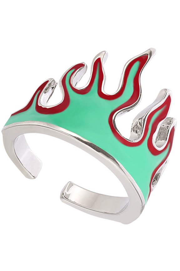 Flame Shaped Finger for Women Multi Metal 1Pcs Adjustable Fashion Statement
