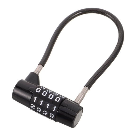 FOMIYES 4-Digit Resettable Combination Padlock, Zinc Alloy Cable Security Lock for Luggage, Gym Locker, Bike, Gate and Travel