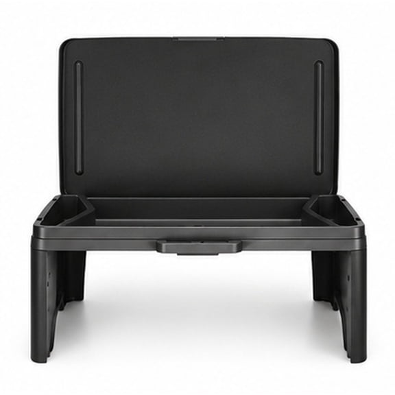 FOMIYES Black Foldable Laptop Table with Storage for Outdoor Activities