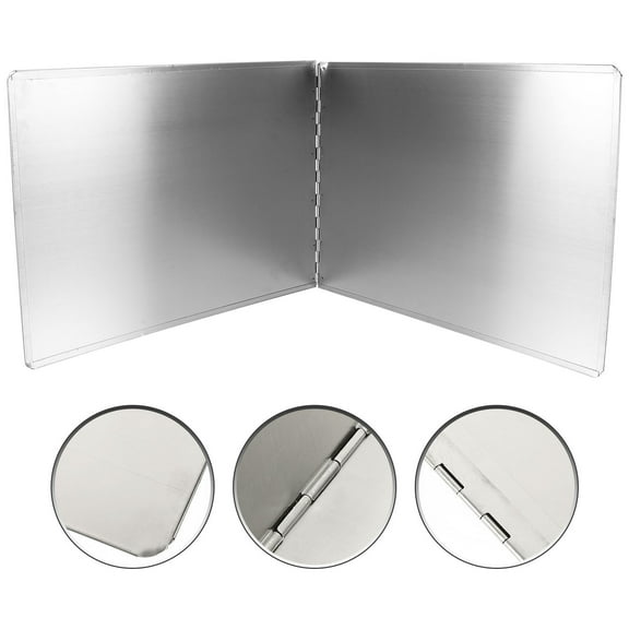 FOMIYES Foldable Plated Silver Splatter Guard for Frying Pan with Heat Insulation and Easy Wipe