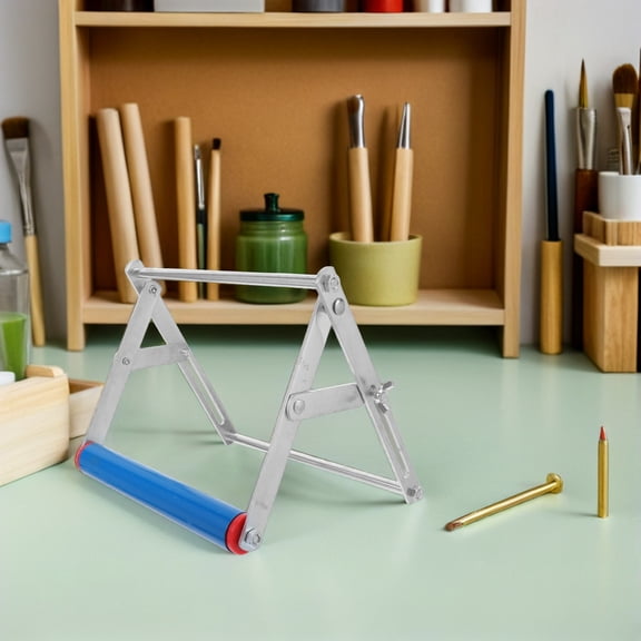 FOMIYES Folding Work Support Stand for Cutting Machines with Adjustable Miter Saw Roller Bracket