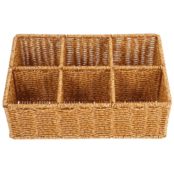 FOMIYES Forks Storage Basket Woven Cutlery Basket Space-saving Kitchen Organization 1Pcs
