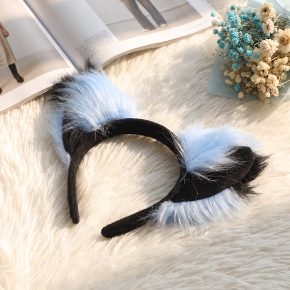 FOMIYES Fluffy Fox Ears Headband Plush Cosplay Accessory for Themed Events
