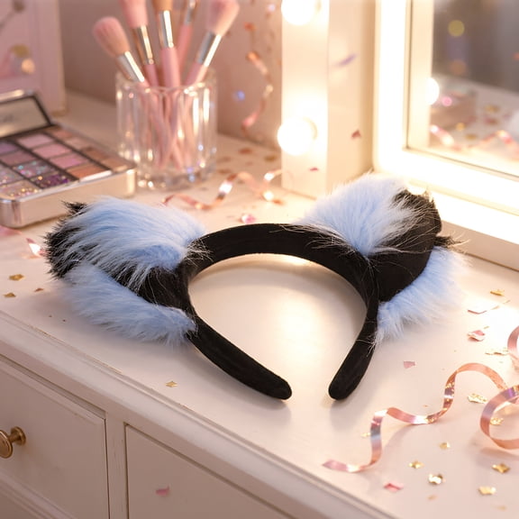 FOMIYES Fox Ears Headband Plush Fluffy Costume Accessory for Cosplay