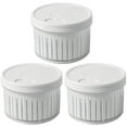 thumbnail image 1 of FOMIYES Garlic Storage Vegetable Containers 3Pcs White PP Material Drainage Kitchen Use For Refrigerator Organization, 1 of 8