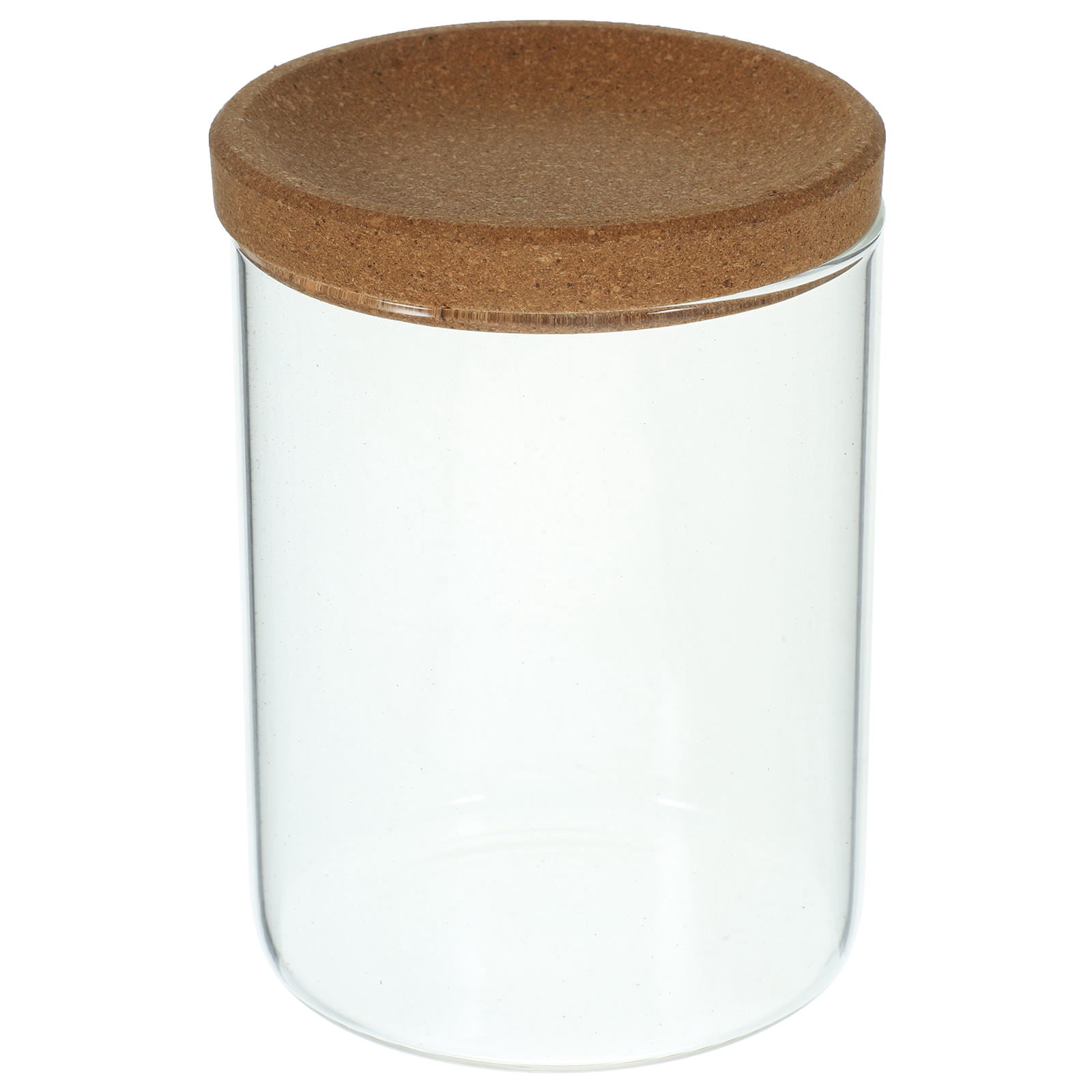 FOMIYES Clear Glass Canister with Lid, Bathroom Vanity Storage Jar for ...