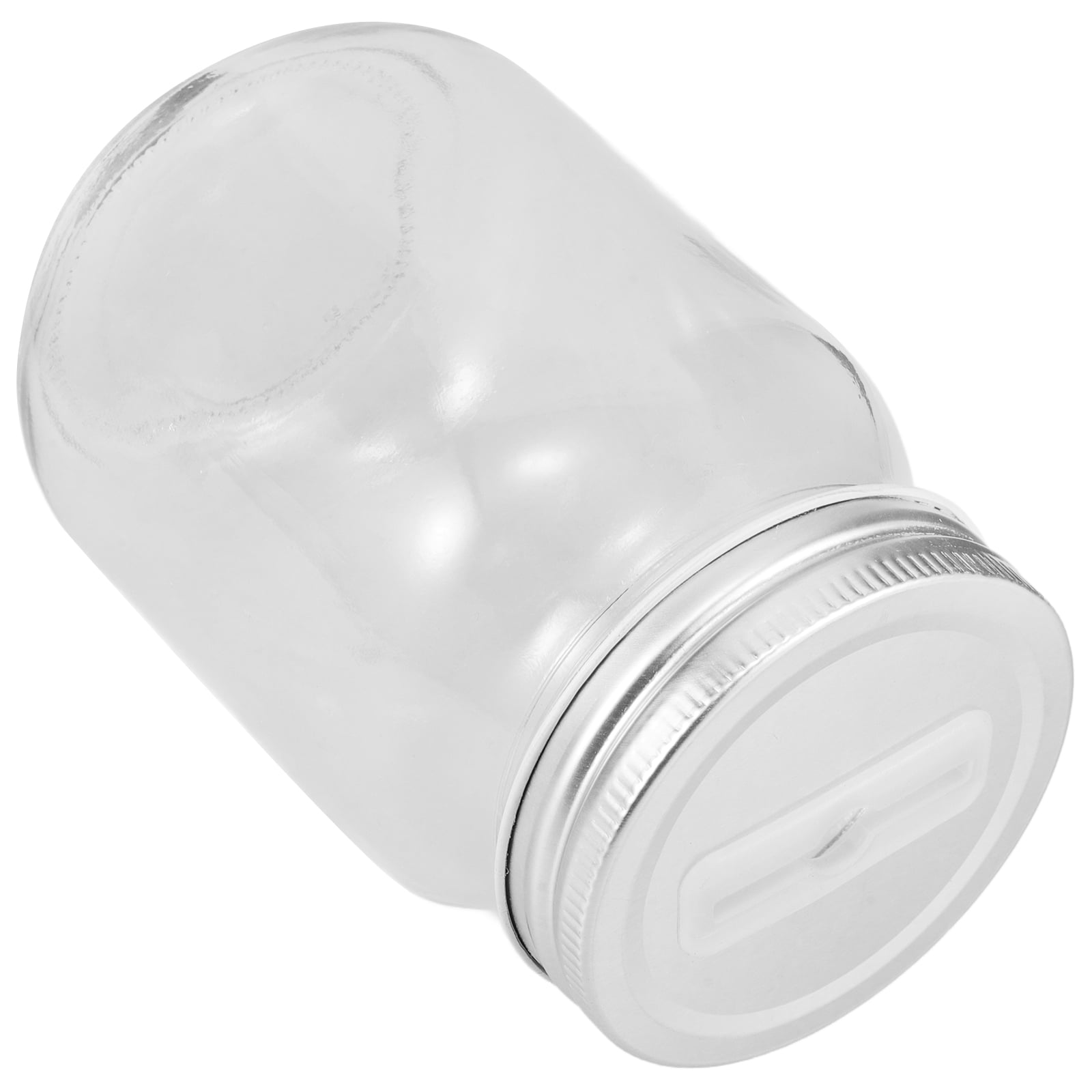 FOMIYES Glass Coin Container with Slotted Lid for Secure Coin Storage ...