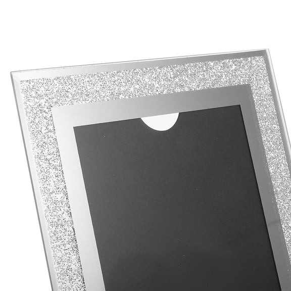 FOMIYES Crystal Glass Picture Frame Plated Silver for Home Decoration and Precious Memories