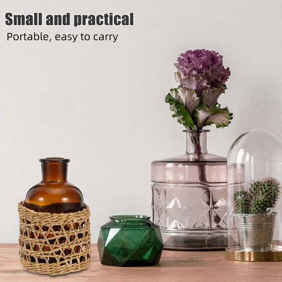 FOMIYES Empty Cylindrical Glass Diffuser Bottles for Aromatherapy Home Decor