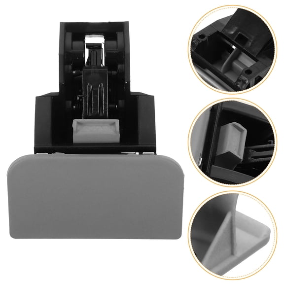 FOMIYES Glove Compartment Lockbox Plastic Grey Ergonomic Simple Structure 1Pcs Compatible for Models 2002-2009