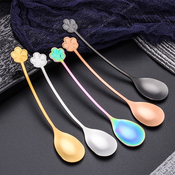 FOMIYES Golding Plating Stainless Steel Spoon with Process for Home Dining and Restaurants
