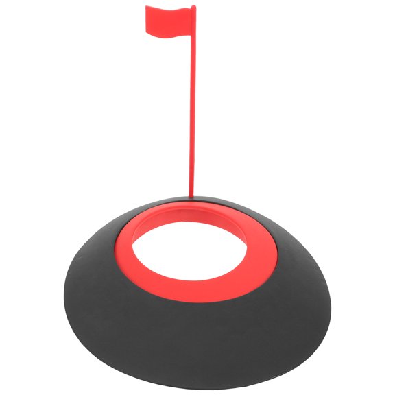 FOMIYES Golf Putting Training Aid Tpu Round Compact Practice Putter Cup 1Set 7.9X6.7X0.6In