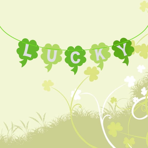 FOMIYES Green Shamrock Paper Garland Length St Patricks Day Decoration