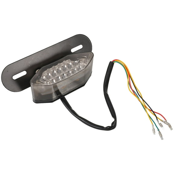 FOMIYES Grey Motorcycle Tail Light for Enhanced Visibility and Safety with Plastic and Iron Materials 4.7 Inches