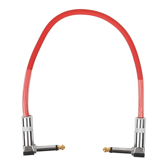 FOMIYES 6.35 Mm Patch Cable Pedal Cables Shielded Electric Guitar Cords Red
