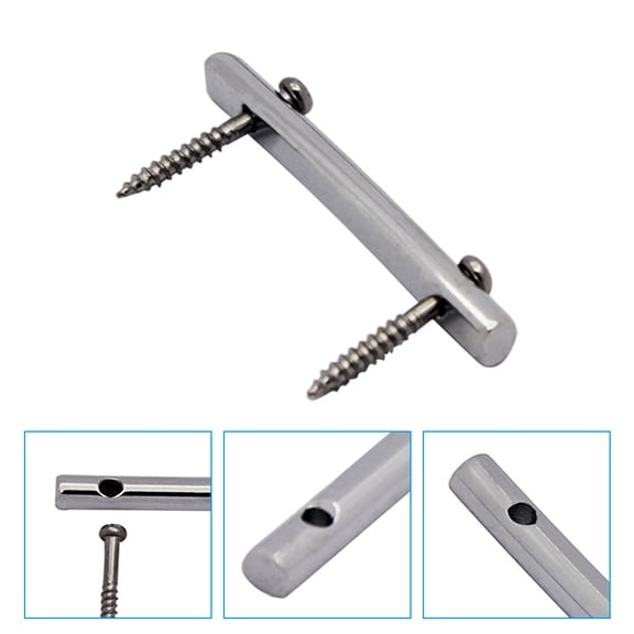 FOMIYES Guitar Playing String Retainer Bar Metal Silver 1 Set for Guitarists